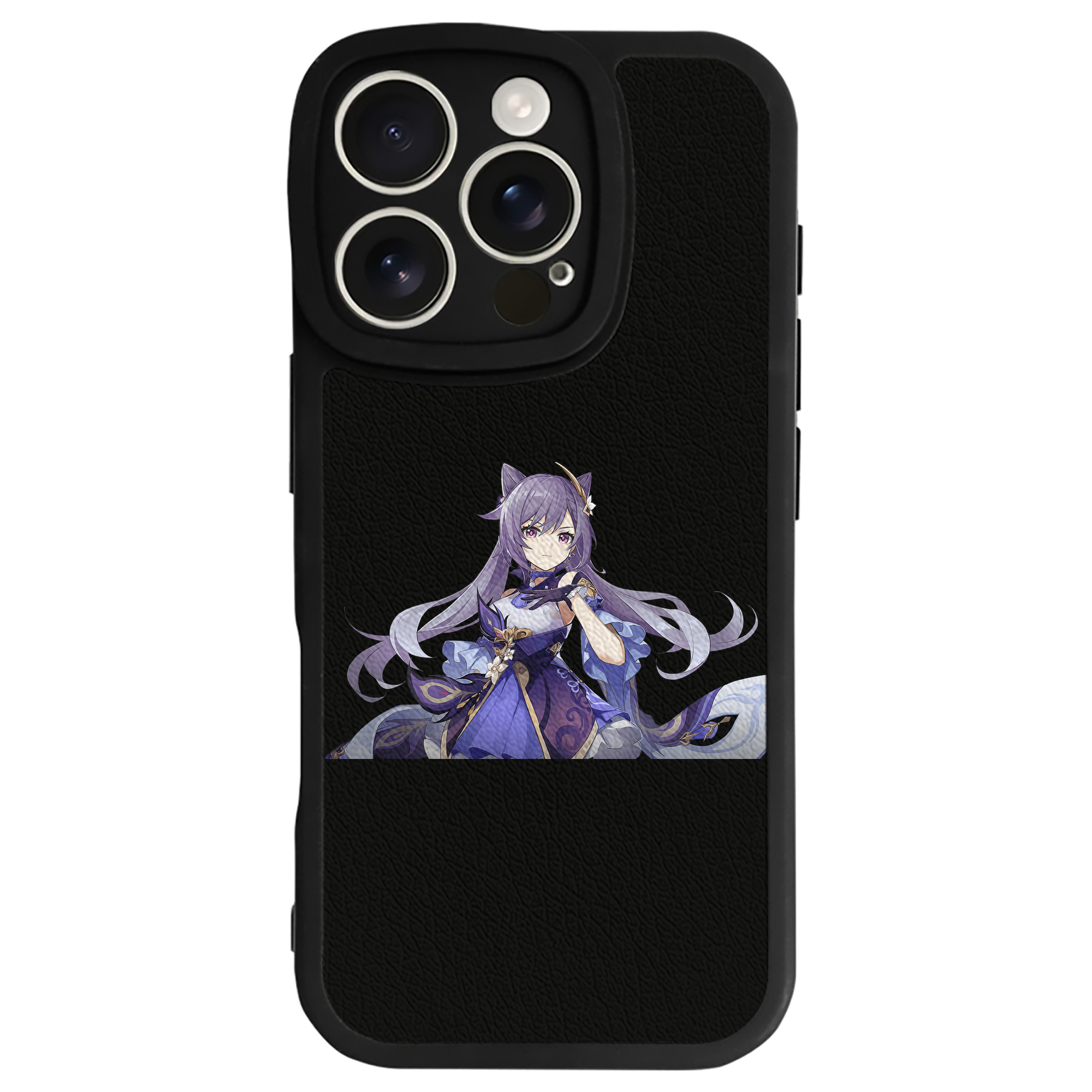 げんし神 刻晴 こくせい genshin Kokusei 【iPhone 16シリーズ対応】シリコンスマホケース（レザー調） 材質：シリコン